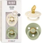 BIBS Colour Schnuller 2er-Pack, BPA-frei Schnuller, Kiefergerechte Form.
