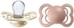 BIBS Supreme Schnuller, 0-6 Monate, 2er-Pack, Ivory/Blush | Symmetrischer Sauger 