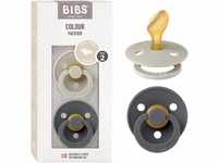 BIBS Colour Schnuller 2er-Pack, BPA-frei Schnuller, Kiefergerechte Form.