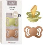 BIBS Couture Schnuller 2er-Pack, BPA-frei, Kiefergerechte Form. Naturkautschuk/Latex,