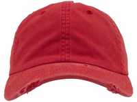 Flexfit Unisex 6245DC-Low Profile Destroyed Cap Caps, red, one Size