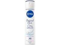 NIVEA Original Care 0% Deo Spray (150 ml), Deo ohne Aluminium (ACH) für 48h