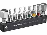 Topeak Unisex – Erwachsene Allen Bitkit 9 Miniwerkzeuge, Schwarz-Silber, 7,6cm