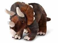 WWF 01184 - Plüschtier Triceratops, lebensecht gestaltetes Kuscheltier, ca. 23 cm
