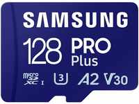 Samsung PRO Plus microSD-Karte + SD-Adapter, 128 GB, Für Mobile Gaming auf