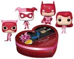 Funko Pocket Pop! DC Valentine Box 4 Pieces - Batman - (WMT) - DC Comics - Keychain -