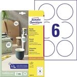 AVERY Zweckform 6229-10 Runde Etiketten (60 Klebepunkte, &Oslash;80mm auf A4, runde