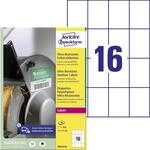 AVERY Zweckform B5274-50 Strapazierf&auml;hige Folienetiketten (800 Aufkleber, 52x74mm