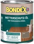 Bondex Wetterschutz &Ouml;l Grau 0,75 L f&uuml;r 8 m&sup2; | Langanhaltender Schutz |...