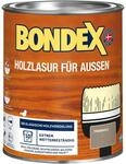 Bondex Holzlasur f&uuml;r Au&szlig;en Treibholz 0,75 L f&uuml;r 10 m&sup2; | Hoher Wetter- und
