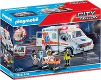PLAYMOBIL 71232 71232-City Action Hospital Ambulance, Multicolore, Taille Unique