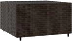 vidaXL Garten-Couchtisch Quadratisch Braun 50x50x30 cm Poly Rattan