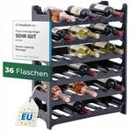 Novaliv Flaschenregal f&uuml;r 36 Flaschen aus Kunststoff Recycelt, erweiterbar,