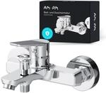 Badewannenarmatur mit Auslauf, Mischbatterie Badewanne, Brausebatterie Wanne,