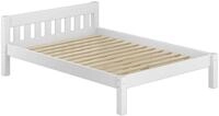 Erst-Holz&reg;Doppelbett 160x200 Futonbett Ehebett wei&szlig; Kiefer Massivholzbett Rollrost