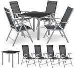 Juskys Aluminium Gartengarnitur Milano 4+1 &mdash; 4 Hochlehner St&uuml;hle verstellbar...