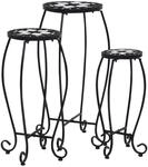 vidaXL 3X Mosaik Tisch Bistrotisch Blumenst&auml;nder Blumenhocker Balkontisch