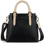 bugatti Ella Handtasche Damen, Henkeltasche mit Schultergurt, Schwarz