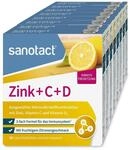 sanotact Zink + C + D (8 x 20 Lutschtabletten) &bull; Zink Tabletten mit Vitamin C &