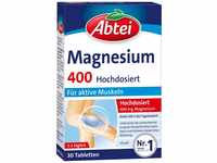 Abtei Magnesium 400 - hochdosiertes Magnesium - für aktive Muskeln - laborgeprüft,