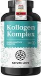 NATURE LOVE&reg; Kollagen Komplex &ndash; 180 Kapseln &ndash; mit Hyaluron, Biotin, Selen, Zink,