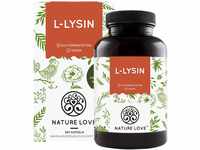L-Lysin - 365 vegane Kapseln - Hochdosiert mit 1000mg pro Tagesdosis - Aus
