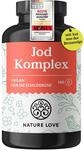 NATURE LOVE&reg; Jod Komplex f&uuml;r die Schilddr&uuml;se - 180 Kapseln - mit Jod, Selen,