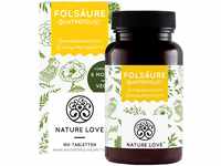 NATURE LOVE® Folsäure Quatrefolic® - 180 Tabletten - 400mcg pro Tablette -
