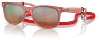 Ray-Ban Sonnenbrille RJ9052S JUNIOR NEW WAYFARER 7145A8 Kinder Farbe Rot Glas...