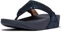 Fitflop Women's Lulu Glitter Flip Flops, Toe-Post Sandals, Comfortable with Natural