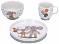 Sterntaler Baby Unisex Kindergeschirr Set Porzellan-Geschirr-Set 3-teilig Elefant und