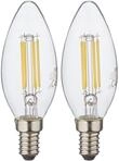 Osram Filament LED Lampe mit E14 Sockel, Kerzenform, Kaltweiss, 4000 K, 4 W, Ersatz