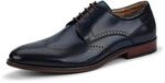 DIGEL Selleng Herren Business Schuhe | Echtleder Derbys mit Brogue-Muster, Elegante