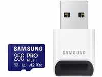 Samsung PRO Plus microSD-Karte+ USB-Kartenleser, 256 GB, Für Mobile Gaming auf