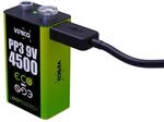 Verico LoopEnergy 9V Block 2er Pack, PP3, 4500 mWh, Wiederaufladbare USB-C Batterie,