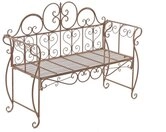 CLP Gartenbank Minna, romantische Metallbank im Jugendstil mit Armlehnen, Parkbank