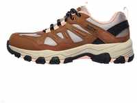 Skechers Damen SELMEN West Highland Sneaker, Brown Leather/Tan Textile/Light Coral