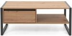 Couchtisch mit Schublade in Eiche anthrazit cm 100x 55 x 40 h