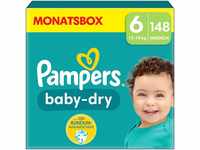 Pampers Windeln Größe 6 (13-18kg) Baby-Dry, Extra Large, MONATSBOX, bis zu 12