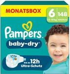 Pampers Baby-Dry Gr&ouml;&szlig;e 6, 148 Windeln, 13kg-18kg, Bis zu 100% Auslaufschutz &