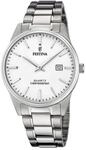 Festina Herren Uhr Analog aus Edelstahl 316L Silber - Quarzwerk - Kalender -