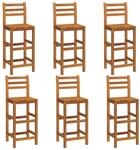 vidaXL Barhocker 6 STK. Massivholz Akazie