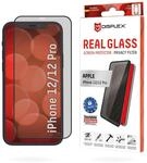 Displex Privacy Full Cover Panzerglas (10H) f&uuml;r Apple iPhone 12/12 Pro,