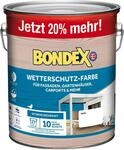Bondex Wetterschutz Farbe Wei&szlig; 3 L f&uuml;r 27 m&sup2; | Extreme Deckkraft |...