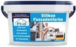 Plid&reg; Silikon Fassadenfarbe Weiss Aussen matt 5L - f&uuml;r Beton, Mauerwerk,