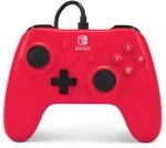 Kabelgebundener PowerA-Controller f&uuml;r Nintendo Switch - Raspberry Red, Gamepad,