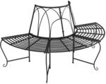 vidaXL Baumbank Gartenbank Parkbank Sitzbank Halbrundbank Bank Metallbank
