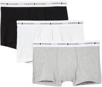 Tommy Hilfiger Herren 3er Pack Boxershorts Trunks mit Logobund, Mehrfarbig (Grey