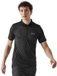 Regatta II Schnelltrocknendes, absorbierendes T-Shirt mit Knopfkragen Schwarz 5XL