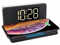 RealPower ChargeAIR Clock Digitaler Wecker Nachtlicht mit Wireless Charger...